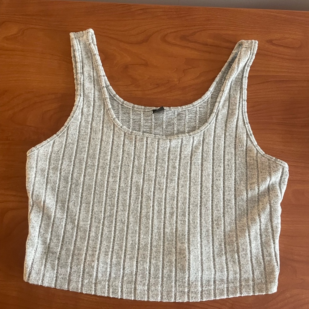 SHEIN Light Gray Two Piece Ribbed Tank Top & Leggings